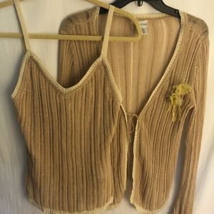 Newport News Twin Set Cardigan and Tank